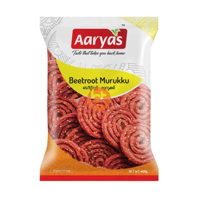 Aaryas Beetroot Murukku 400g Online at BigTrolley Groceries