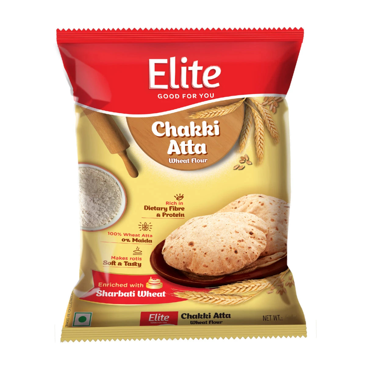 Elite Whole Wheat Flour, Chakki Atta 5kg