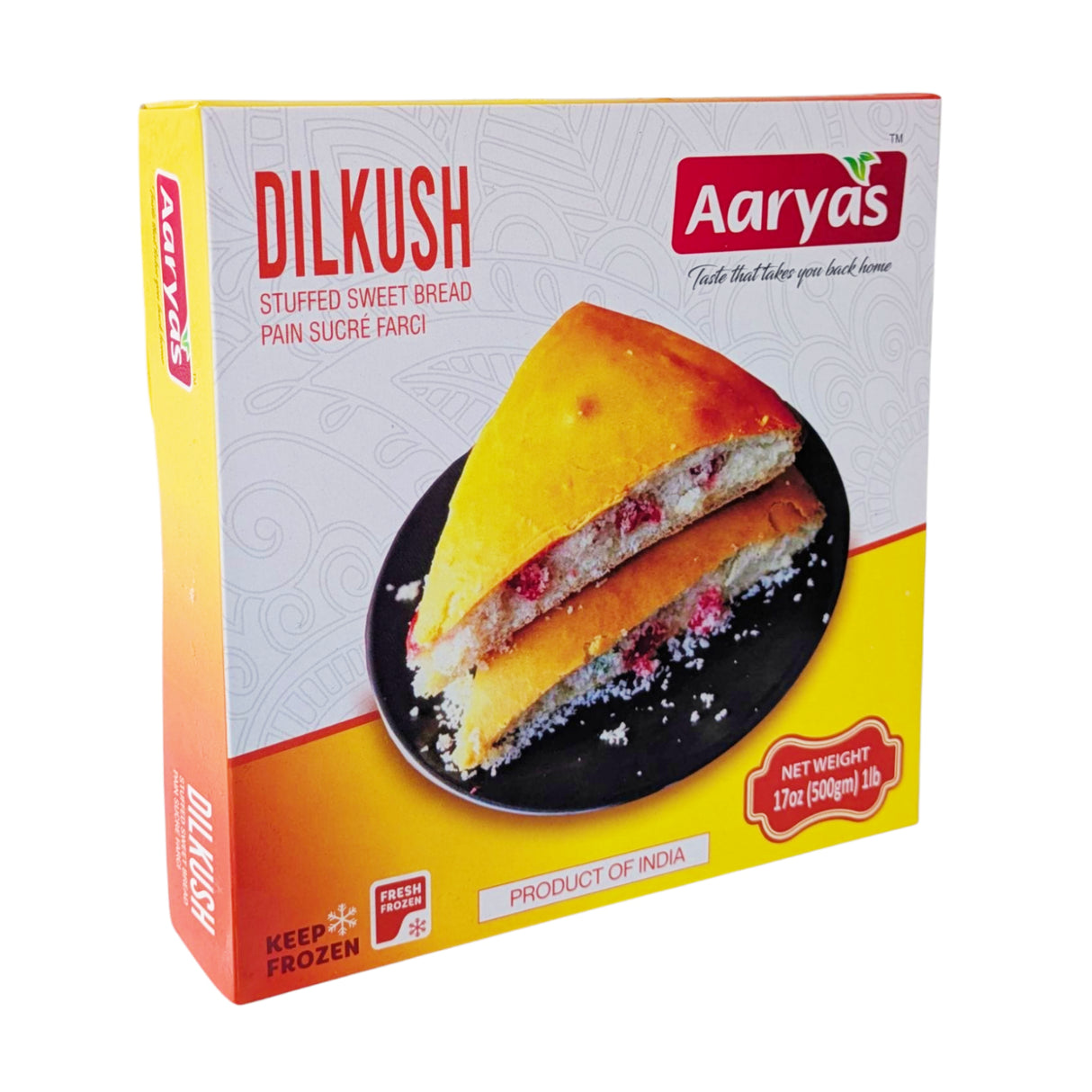 Aaryas Frozen Dilkush, Stuffed Sweet bread 500g