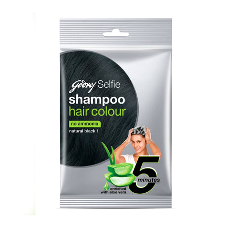 Godrej Selfie 5 Minute Shampoo Hair Colour (Natural Black)