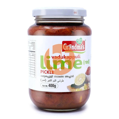 Grandma's Vadukapuli Lime Pickle 400g - Lime Pickle by Grandmas - pickles