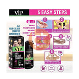 VIP Natural Hair Colour Shampoo (Black) 180ml - Hair Colour by VIP - 'NEW', Hair Care, New Arrivals, Non food Items