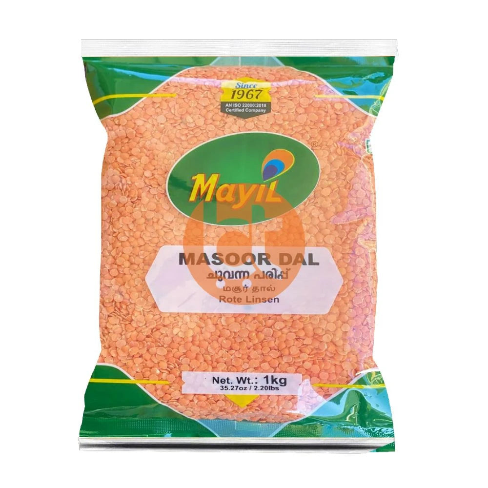 Mayil Foods Red Lentils, Masoor Dal 1Kg