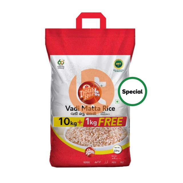 Double Horse Palakkadan Matta Rice 10Kg + 1Kg Free