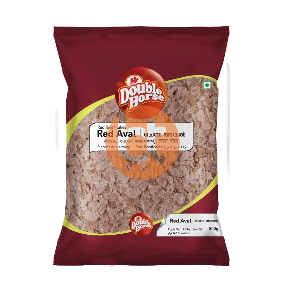 Double Horse Rice Flakes (Red Aval) 500g - Rice Flakes by Double Horse - Payasam Mix & Vermicelli