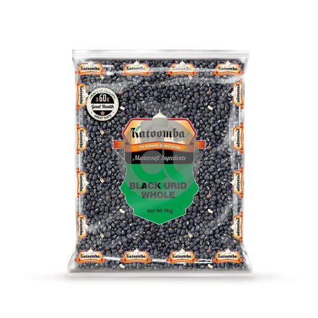 Katoomba Black Urid Whole 1Kg - Urid Dal by Katoomba - Beans & Peas, Urid & Other Dals, Urid Dal